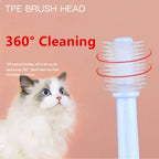Cat Toothbrush Soft Hair Brush for Cats Mouth Cleaning Cat Brush for Teeth Cleaning Pet Grooming Cats Toothbrush Pet Products - WTN Essentials 