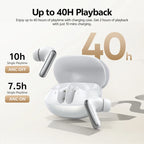 QCY Melobuds N20 BH25HT20A Wireless Bluetooth 6.0 Earphone -50dB Adaptive ANC 13mm Drivers Headsets 6 Mics HD Calls Earbud 40Hrs