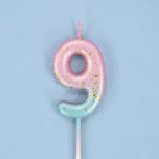Happy Birthday Cake Decorated Interstellar Digital Colorful Candle Children's Delicate Candy Color 0-9 Number Candle Party Decor