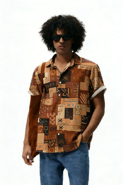 Men's Fashion Street Short-Sleeve Shirt High-Definition Pattern 3D Printed Shirt Hawaiian Outdoor Party Social Men's Clothing