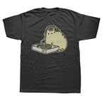 Funny Dj Cat T Shirts Summer Style Graphic Cotton Streetwear Short Sleeve Music Hip Hop Birthday Gifts T-shirt Mens Clothing
