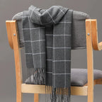 2023 New Winter Men Scarf Keep Warm Cashmere Scarves Casual Brand Designer Pashmina Neckerchief Tassel Business Shawl Wrap