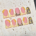 10pcs high-end Sweet Dopamine Series, hand-painted three-dimensional yellow flowers, dazzling golden full diamonds handmade fake