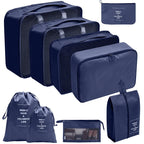 7/8/9/10-Pcs Travel Organizer Packing Cubes Set – Portable Luggage Storage Bags for Clothes, Shoes & Accessories