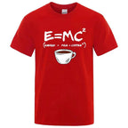 Summer Men T-shirt Cotton Blend Casual Funny Energy=Milk+Coffee Print Men Cool Loose O-neck Tops For Men Short Sleeve Male Tees