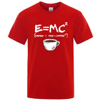 Summer Men T-shirt Cotton Blend Casual Funny Energy=Milk+Coffee Print Men Cool Loose O-neck Tops For Men Short Sleeve Male Tees