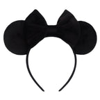 New Trendy Mouse Ears Headband 3.3"Velvet For Girls Soft Bow Hairband Halloween Festival Party Trip DIY Hair Accessories Gifts