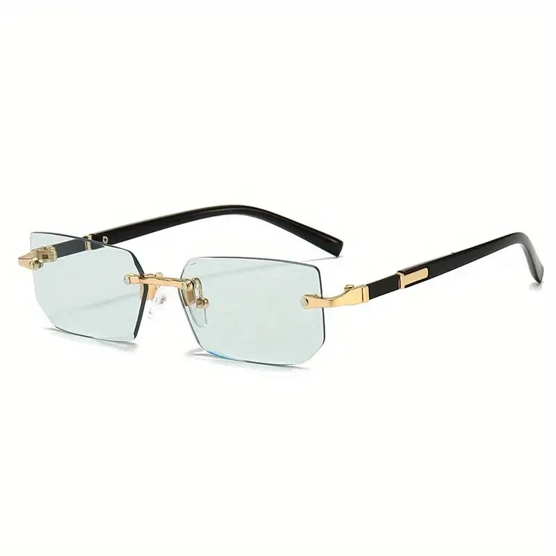 Rimless Rectangle UV400 Fashion Sunglasses for Men & Women