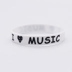 1PCS ILoveMusic Wristband Men Women Silicone Rubber Bracelets&Bangles for Birthday Party Bangles Rock Music Fans Jewelry Gift