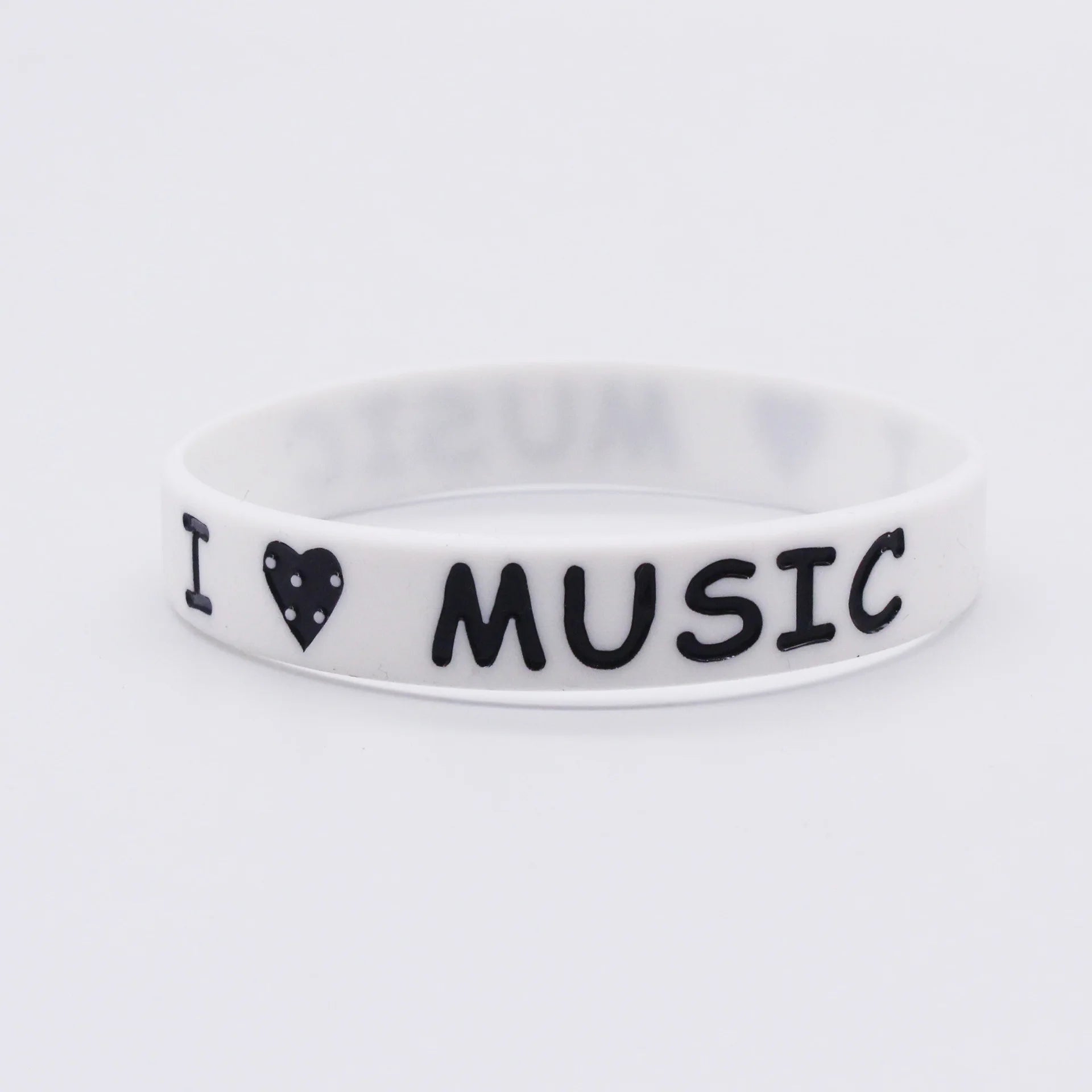 1PCS ILoveMusic Wristband Men Women Silicone Rubber Bracelets&Bangles for Birthday Party Bangles Rock Music Fans Jewelry Gift