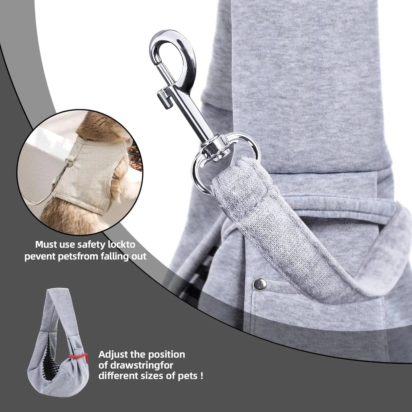 Cotton Dog Sling Carrier – Comfortable Crossbody Pet Travel Bag