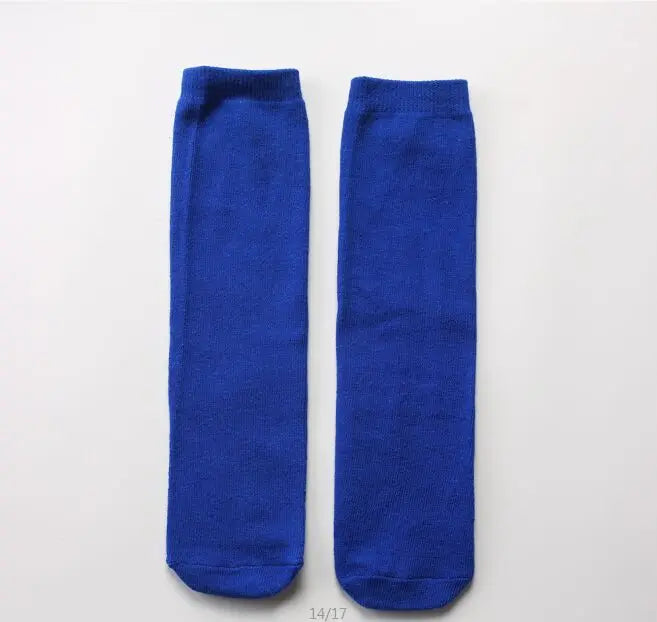 About 28 cm Knee High Socks Kids Boys Girls Socks for School Uniform Children White Socks Student Black  toddler girl socks