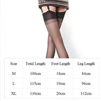 100 - 130cm Super Long Non-elastic Nylon Thigh High Stockings Women Sexy Ultra Thin Transparent Underwear With Retail Package