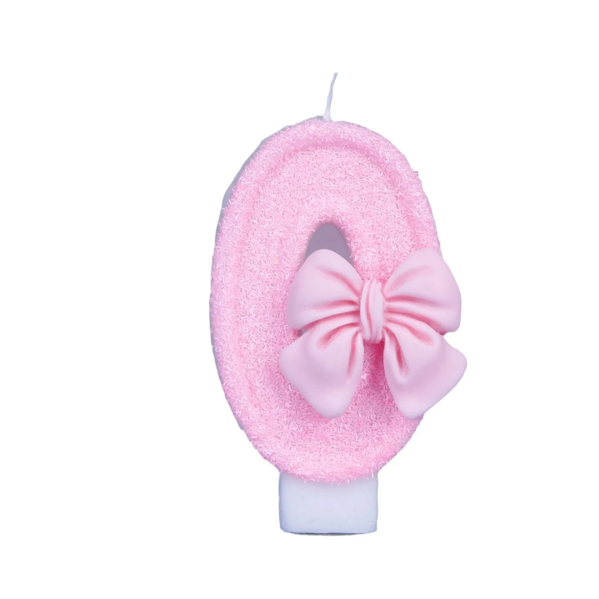 Creative digital candle new girl pink bow cute 0-9 birthday cake