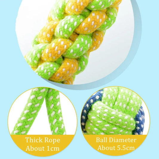 Pet Dog Toys for Large Small Dogs Toy Interactive Cotton Rope Mini Dog Toys Ball for Dogs Accessories Toothbrush Chew Puppy Toy - WTN Essentials 