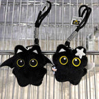 Cute Black Cat Plush Keychain Kawaii Bag Charm