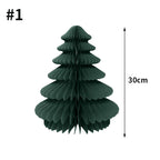 Paper Christmas Tree Ornaments 3D Honeycomb Christmas Tree Decorations Folded Paper 2026 Xmas New Year Desktop Arrangement Decor