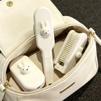 Miffy Foldable Hair Brush Cute Rabbit Portable Anti-static Comb Scalp Massage Detangling Travel Hair Styling Tool for Girls