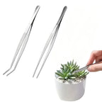 2pcs Professional Stainless Steel Kitchen Tweezers - Cooking Clamps For Electroplating, Seafood, Grilling, Precision Cooking