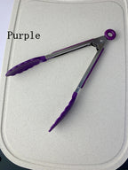 Anti-Slip Stainless Steel Cooking and Serving Tongs for Kitchen