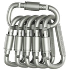 2-6PCS Carabiner Set For Key Camping Survival EDC Outdoor Keychain Clip  Alloy Aluminum Tactical Caribiner Hook Karabiners