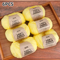 6pcs Cotton Soft Breathable Yarn Thread Set-Perfect for Hand Knitting, Crocheting, Weaving Hats, Scarves, Dolls, Bags, Sweaters
