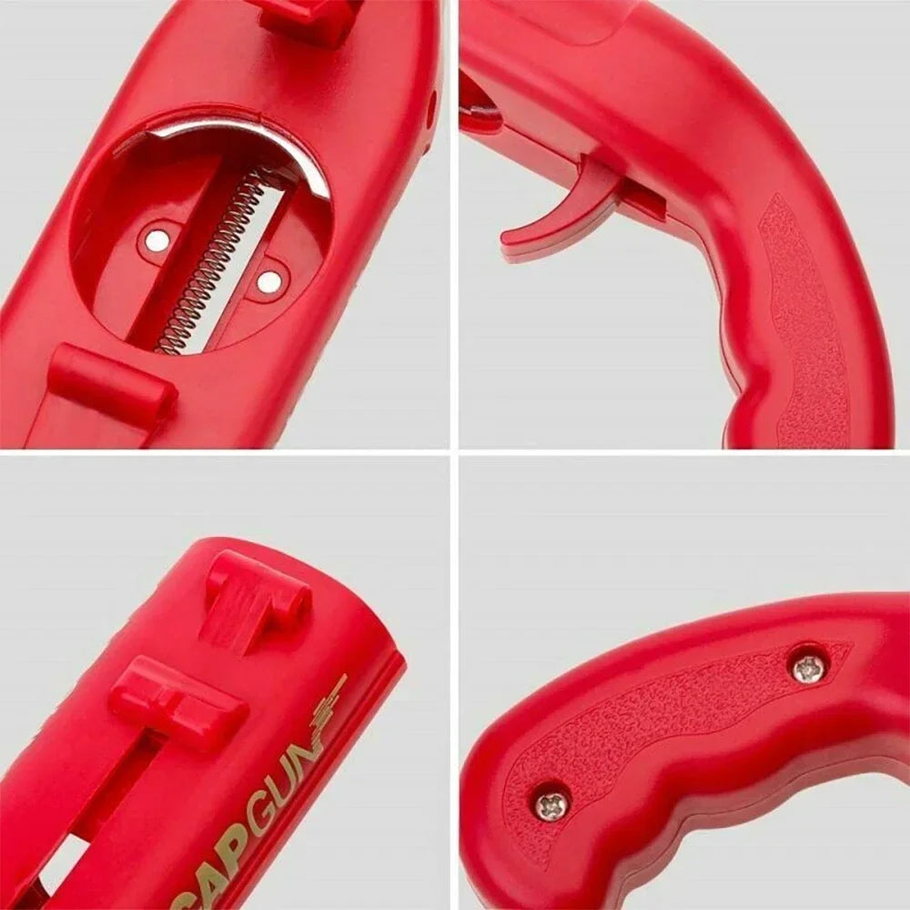 Portable Cap Gun Bottle Opener – Creative Flying Cap Launcher Bar Tool
