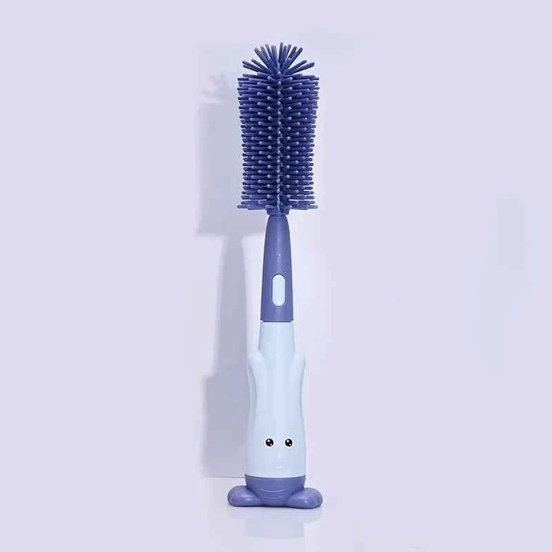 Bottle Brush Tea Cup Multifunctional Standing Brush Food Grade Silicone Nipple Brush Set Cup Brush Three-in-one Straw Brush Spon