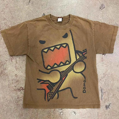 2024 Retro Kawaii Oversized Summer Trend Funny T shirts Printed Versatile Couple Cotton Y2k Casual Loose Tops New Simple Tee