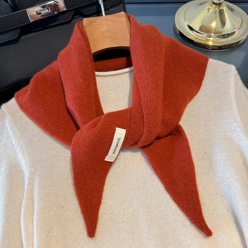 100% Wool Winter Scarf For Women Long Warm Cashmere Scarves Hijab Solid Lady Shawl Wrap Female Pashmina Bandana Head Scarfs New