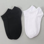 20 Pairs Women/Men Family Matching Short Socks, Black & Grey Series With Bow, Heart, Stripe