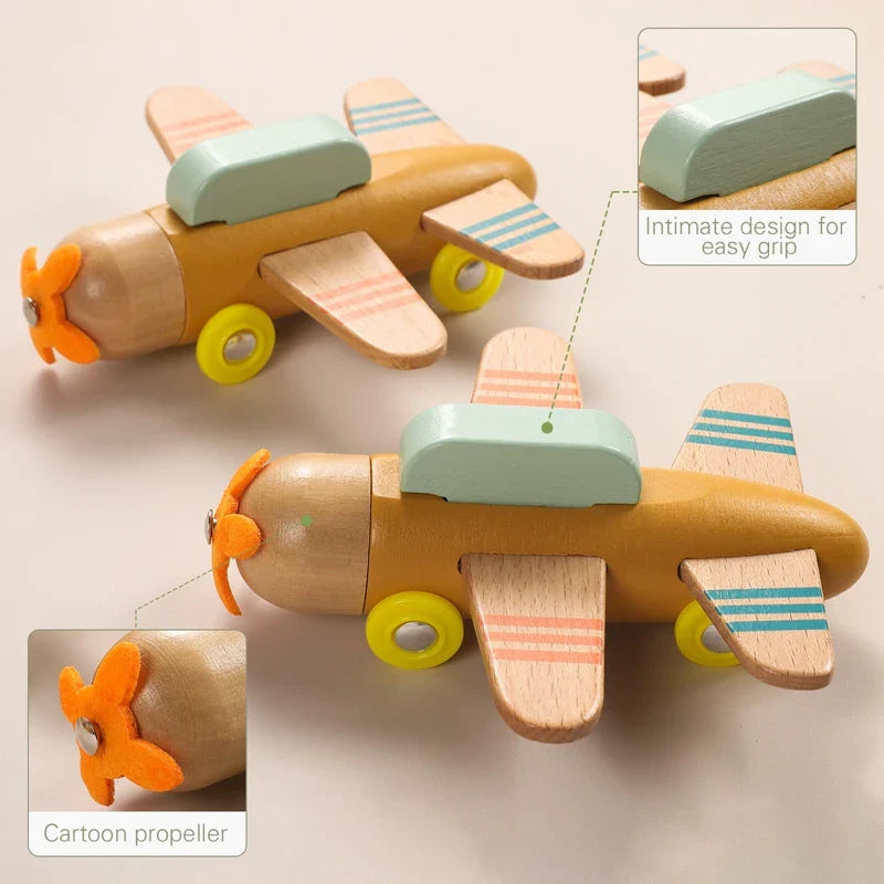 Wooden Montessori Train Learning Toy for Toddlers and Preschool Kids