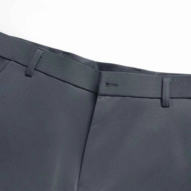 29-42 Men's Summer Pants Thin Straight Stretch Casual Pants with No Trace No Ironing Fabric Silky and Cool Feeling