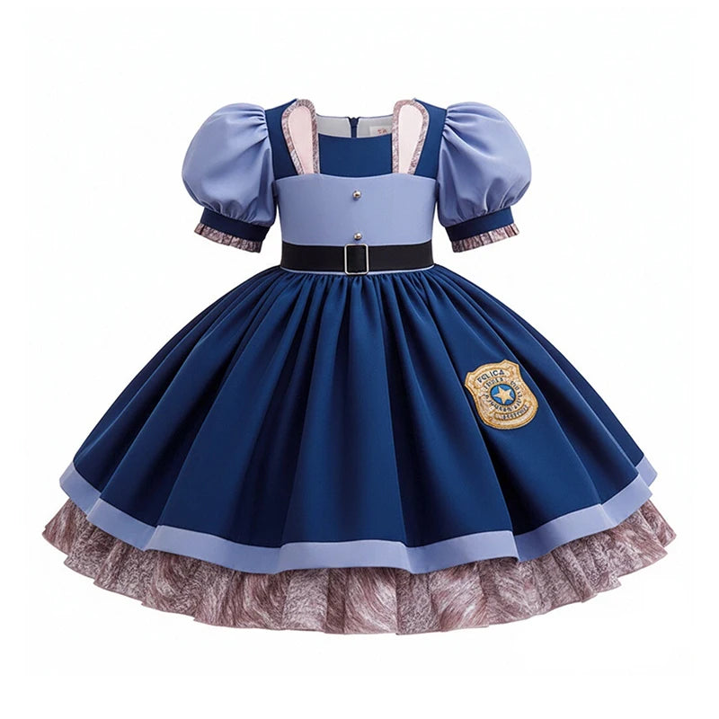 Disney Baby Girls Cosplay Zootopia Judy Bunny Costume For Children carnival Festival Dress Rabbit Police Zoo Fancy Clothes 2026
