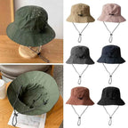Summer Sun Protection Waterproof Bucket Hat Camping Hiking Cap With Storage Bag Anti-UV Sun Hat Mountaineering Caps Panama Hat