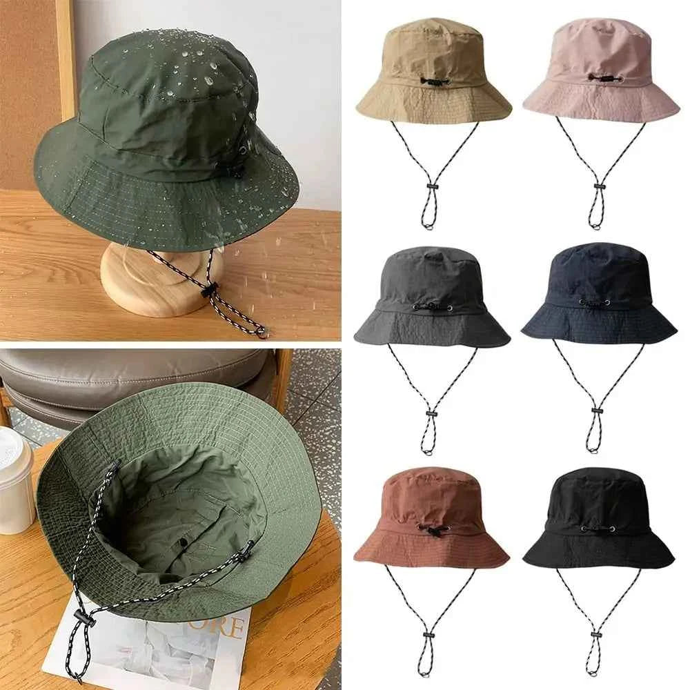 Summer Sun Protection Waterproof Bucket Hat Camping Hiking Cap With Storage Bag Anti-UV Sun Hat Mountaineering Caps Panama Hat