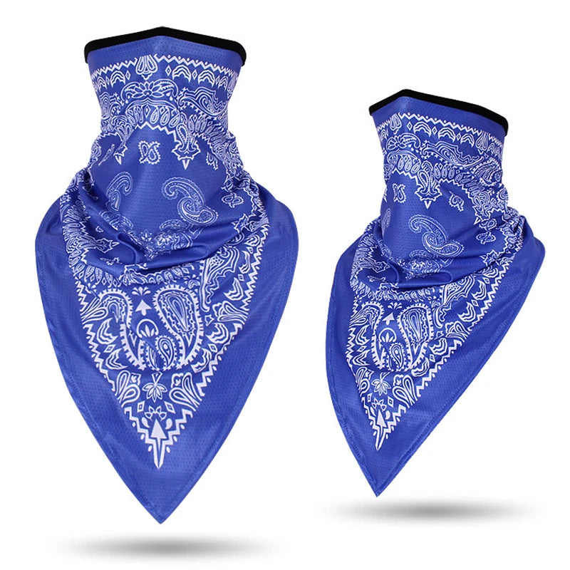 Men Women Bandanna Mask Sports Paisley Bandana Wrap Triangle Face Cover Ski Tube Scarf Fishing Hunting Hiking Neck Gaiter Shield