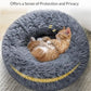 Round Plush Pet Bed for Large & Medium Dogs – Super Soft Cat Bed, Cozy Winter Warm Sleeping House