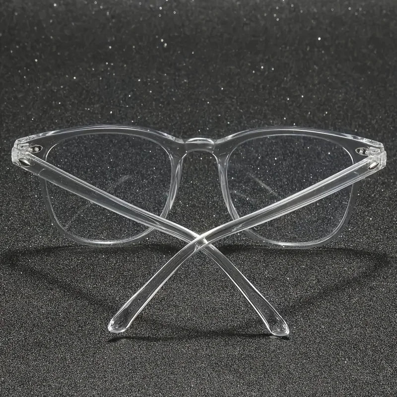Transparent Square Plastic Frame Trendy Anti-Blue Light Clear Glasses for Back To School Clothing Accessories