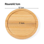 Simple Style Home Decoration Succulents Bonsai Holder Round Square Flowerpot Base Hexagon Rectangle Bamboo Wood Tray