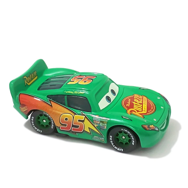 Disney Pixar Cars Piston Cup Racer Lightning McQueen Plated Version Magenta Color Alloy Diecast Model Toy Cars Children's Gift