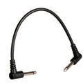 1/6pcs Guitar/Bass Effect Pedal Patch Cable - TS 1/4" Right Angle Shielded Low Noise, Beryllium Copper Core Instrument Cords