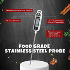 Digital Kitchen Thermometer – LCD Food Temperature Measuring Tool for Meat, Baking & BBQ