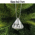 5pcs Christmas Home Decorations Crystal Acrylic Ornaments Snowflake Elk Xmas Tree Hanging Pendants Navidad 2026 New Year Gift
