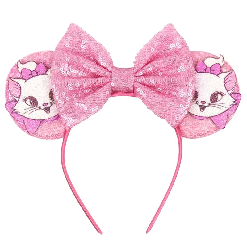 Nieuwste Mickey Mouse Oren Hoofdband Kid Adult Festival Party Pailletten Strik Haarband Vrouwen Baby Girl Party Haar Accessories