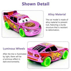 Disney Pixar Cars Piston Cup Racer Lightning McQueen Plated Version Magenta Color Alloy Diecast Model Toy Cars Children's Gift