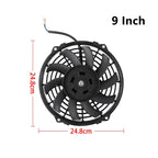 Universal 7/9/10/12/14/16 Inch 12V 80W 2100RPM Car Air Conditioning Cooling Fan Blade Cool Mounting Kit CF-1001