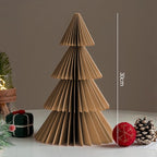 Paper Christmas Tree Ornaments 3D Honeycomb Christmas Tree Decorations Folded Paper 2026 Xmas New Year Desktop Arrangement Decor
