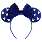 New Trendy Mouse Ears Headband 3.3"Velvet For Girls Soft Bow Hairband Halloween Festival Party Trip DIY Hair Accessories Gifts