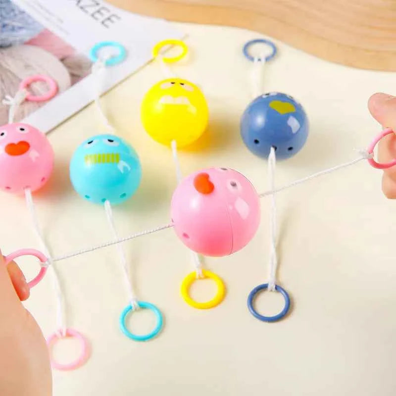 Rotating Flash Flying Ball Toy Rotating Cable Toy LED Light Luminous Leisure Stress Relief Toy Gift Children's Reward 51mm
